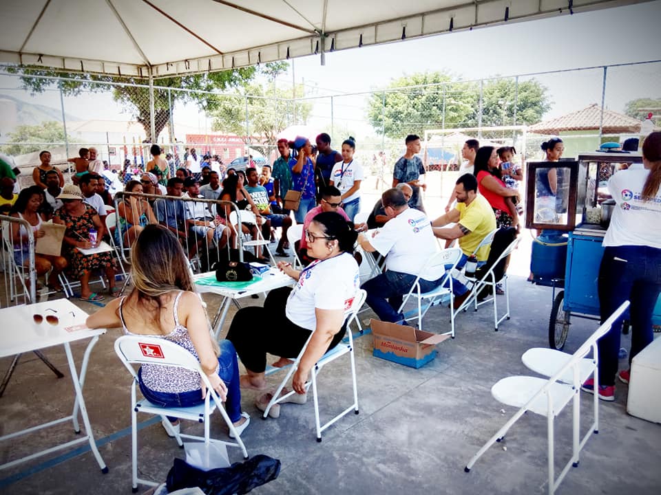 No sábado (15) moradores do bairro Campo Lindo foram assistidos com a ação social