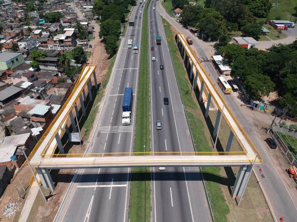 A entrega da passarela em Seropédica está prevista para abril de 2019