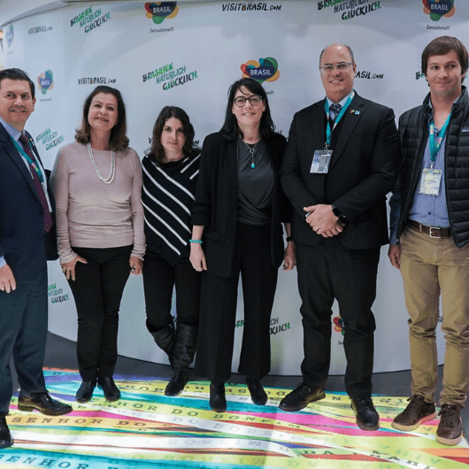 Representantes da Embratur, Governo do Rio de Janeiro e da ATTA, na ITB Berlin 2019