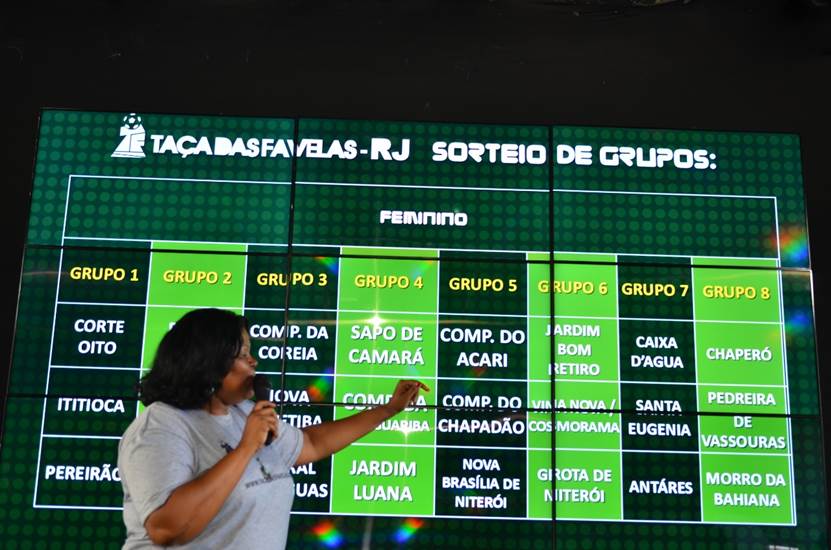 Taça das Favelas Rio tem grupos e jogos sorteados