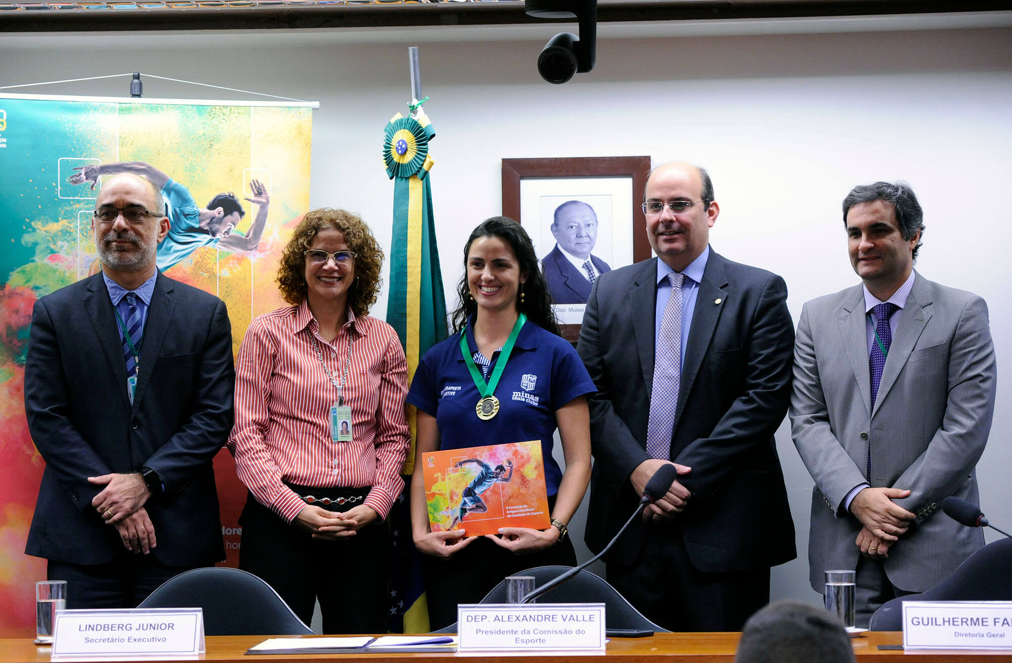 O DEPUTADO Alexandre Valle durante a entrega das premiações em Brasília