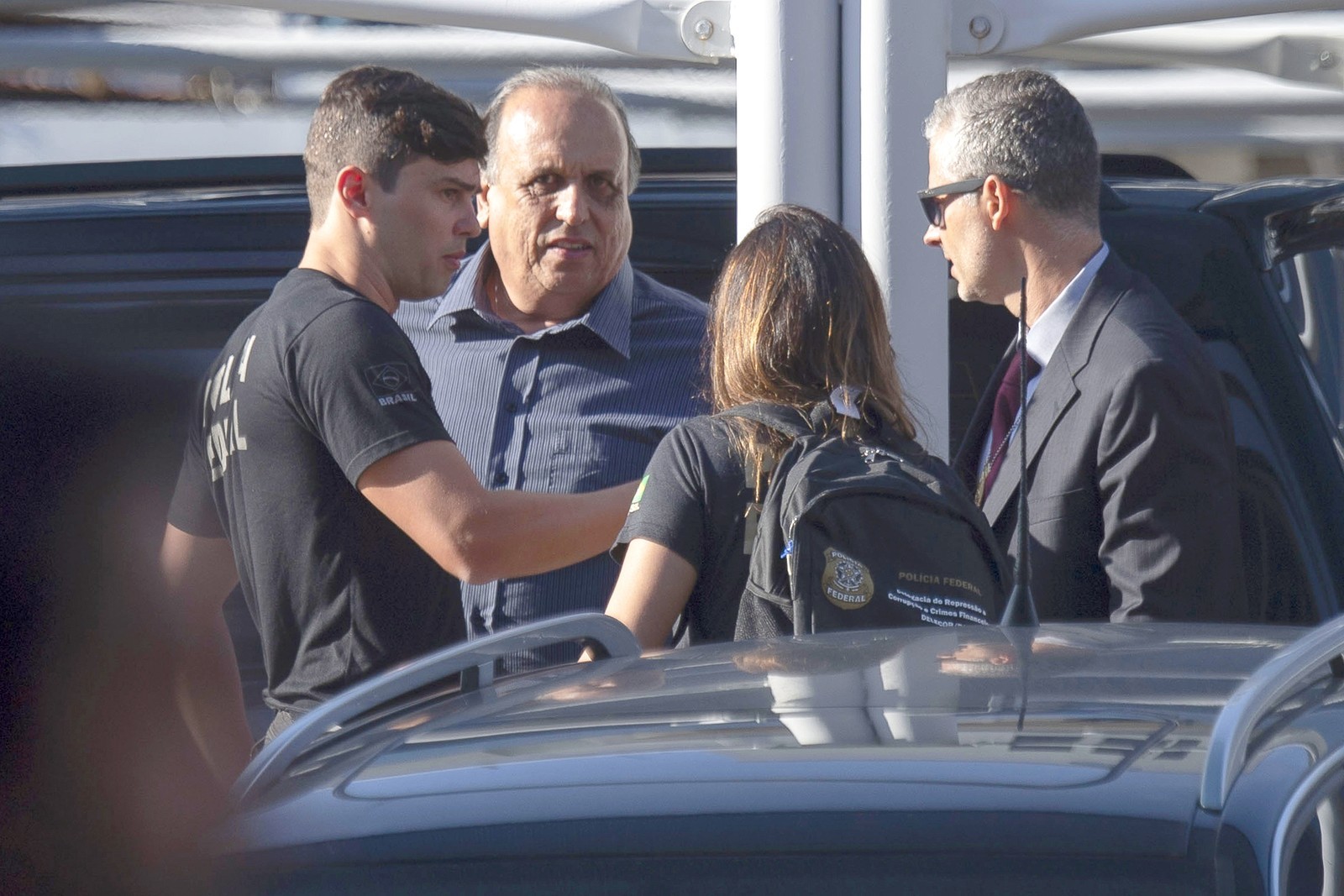 AGENTES DA Polícia Federal prenderam o governador Luiz Pezão nesta quinta-feira (29)
