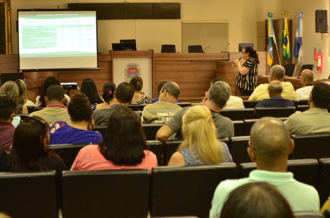 A COORDENADORA em Saúde, Dulce Maria de Souza apresentou dados da Saúde de Itaguaí