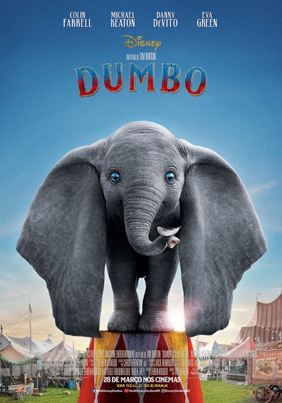 Poster do filme Dumbo que estreou no fim de semana